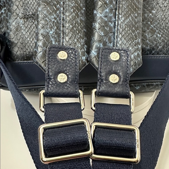 ?Authentic MCM Snakeskin Embossed Visetos Studded Medium Stark Backpack? main image 13